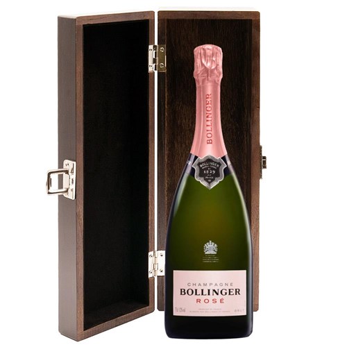 Bollinger Rose Champagne 75cl in Elm Wood Gift Box